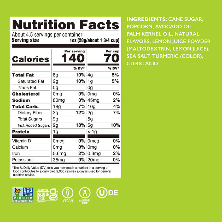 Lemon Kettle Corn 4.5 oz