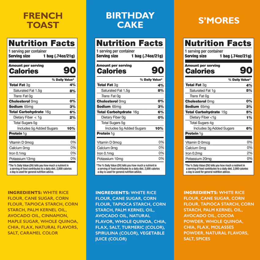 6 Flavor Variety [S'mores, Birthday, Cinnamon, Salted Caramel, French Toast, Very Berry] .74oz