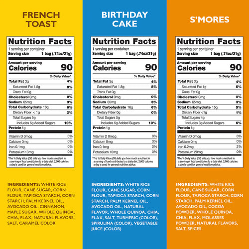 6 Flavor Variety [S'mores, Birthday, Cinnamon, Salted Caramel, French Toast, Very Berry] .74oz
